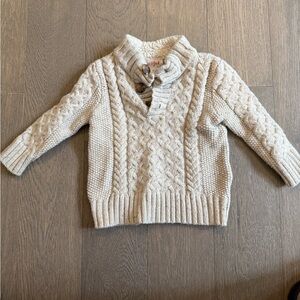 Cat & Jack Cream Cowl Neck Sweater